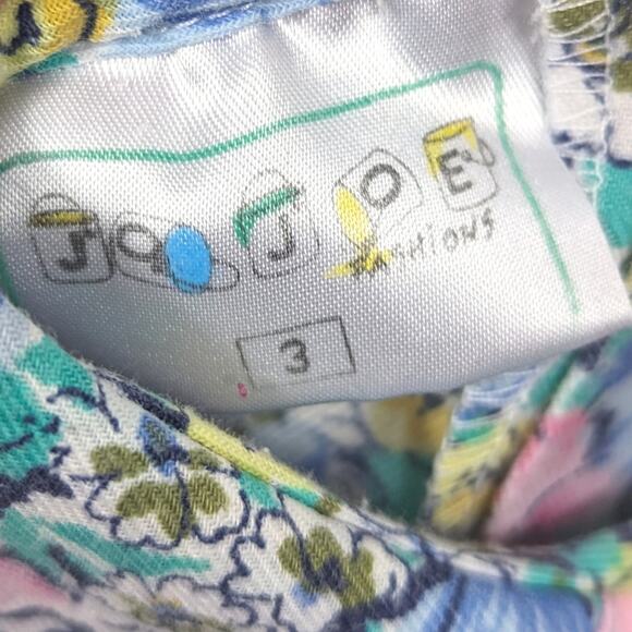 Vintage Jo Joe Dress Girls Size 3 Floral Smocked Party Peter Pan Collar - Picture 4 of 5